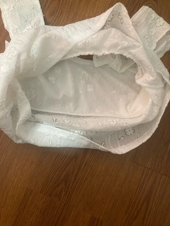 SHEIN White Floral Lace Camisole with Bow Straps - Picture 3 of 5